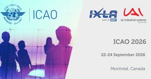 ICAO 2026 – IXLA and IAI at Montréal, Canada, September 22–24 ICAO 2026 event banner showing dates, venue in Montréal, Canada, and logos of IXLA and IAI Industrial Systems, part of HID.